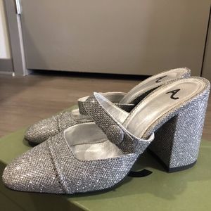 Alexa Chung Metallic Lurex Mules
